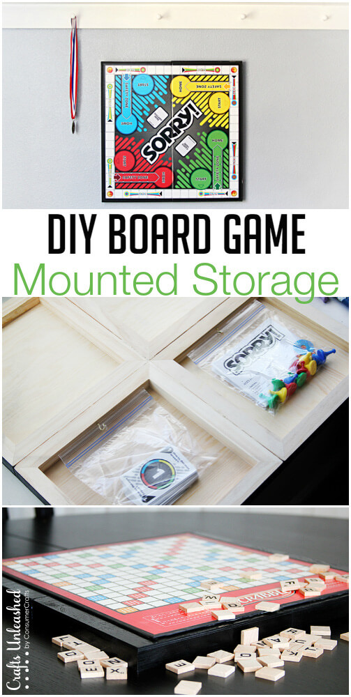 DIY Mounted Board Game Storage