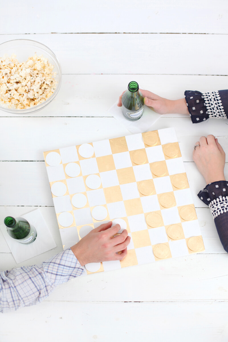 Gold Leaf Checkerboard from A Beautiful Mess