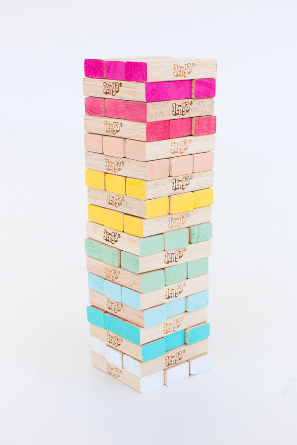 diy ombre jenga from lovely indeed
