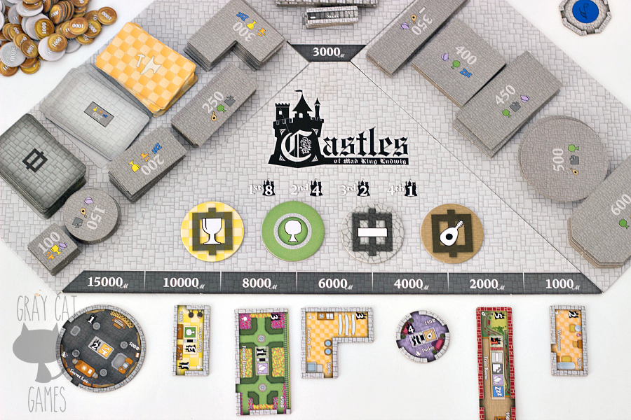 Castles of Mad King Ludwig is a tile-laying game that requires you to think ahead and outmaneuver your opponents. It combines a lot of different mechanics into a very enjoyable game for two to four players.