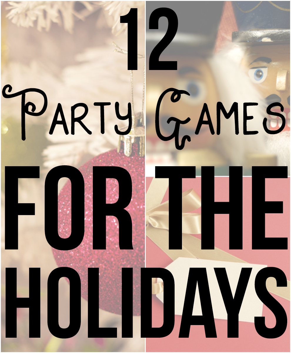 12 party games for the holidays that AREN'T Cards Against Humanity! If you're going to visit family for the holidays, you may need some ideas on keeping people entertained. These party games are perfect for a crowd!